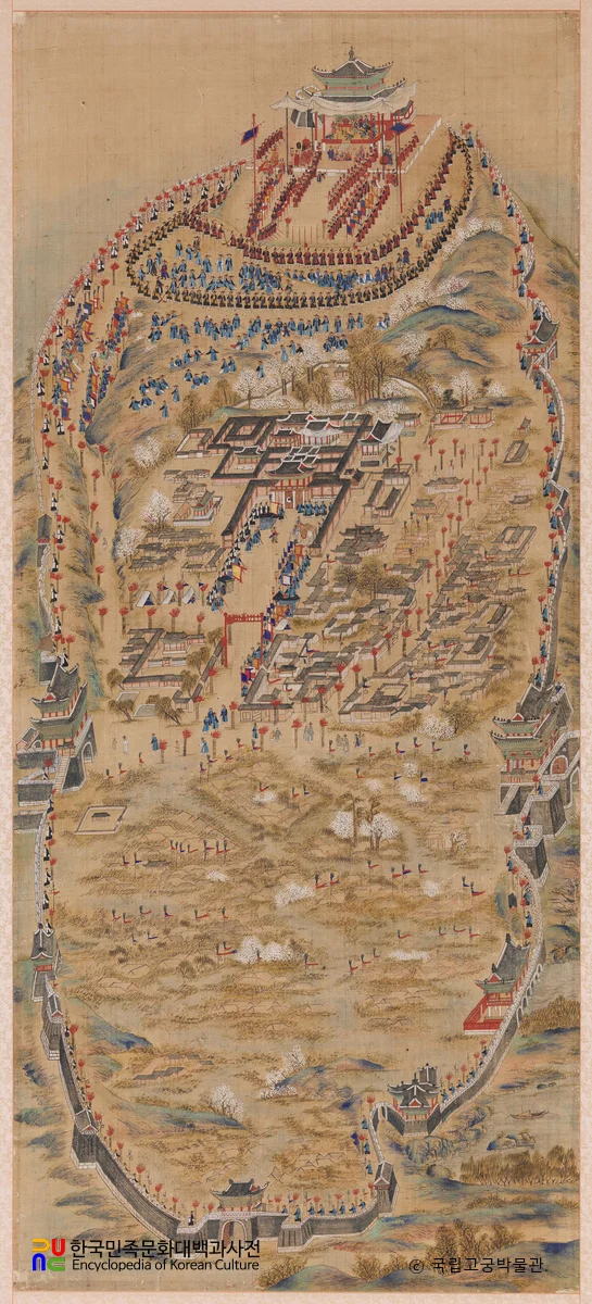 화성능행도 병풍 제4폭