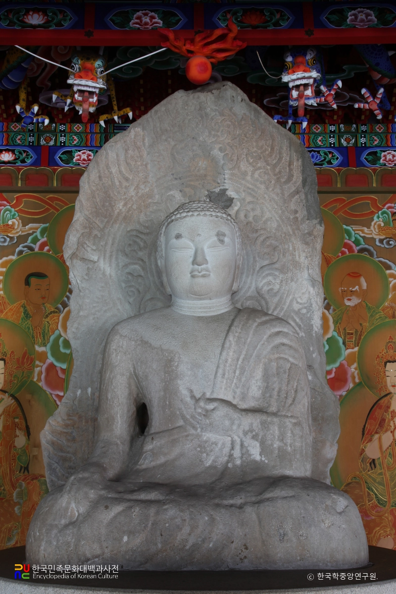 진주 평거동 석조여래좌상