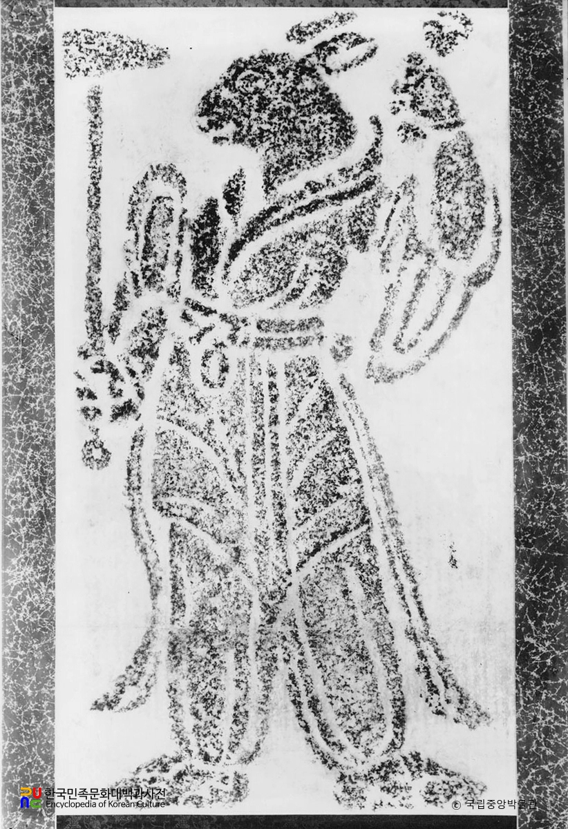 경북 경주 김유신묘 십이지 호석 묘상 탁본(탑본)