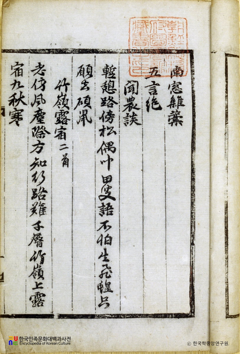 김현성의 남창잡고 중 권수면