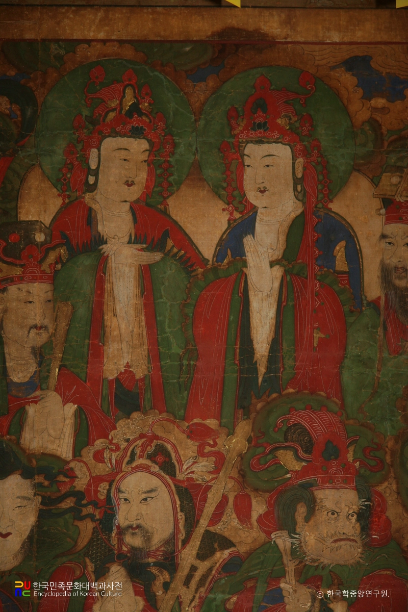 가평 현등사 신중도 / 대범천왕과 제석천왕