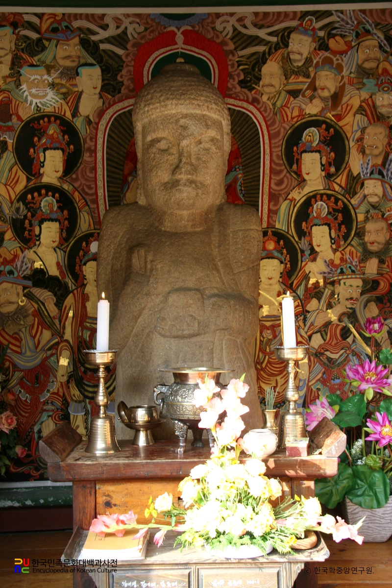 제천 덕주사 석조 약사여래 입상