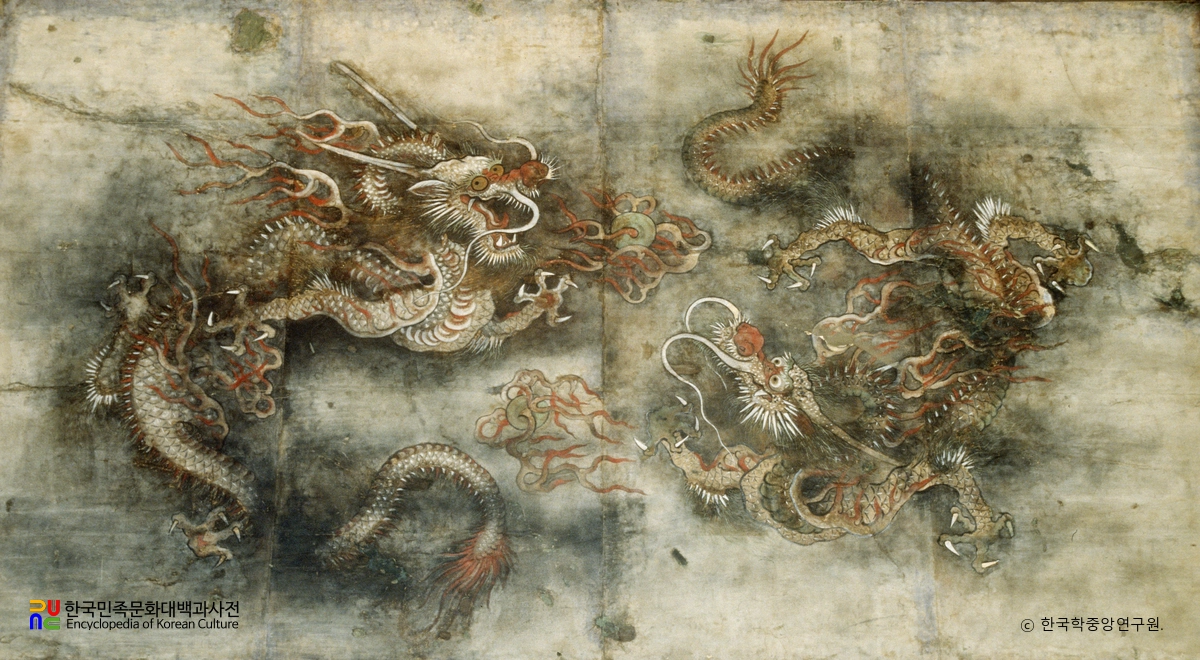 경복궁 사정전 내부 운룡도