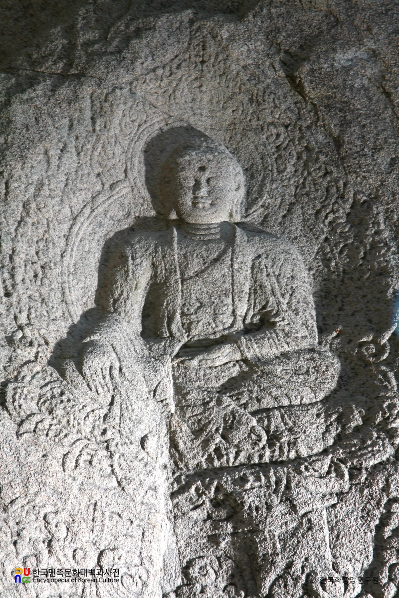 대구 동화사 마애여래좌상