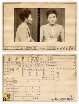 일제 주요감시대상 인물카드 김삼규 전후면