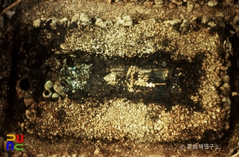 경주 대릉원 일원 중 황남리 고분군의 황남대총 내부 모습