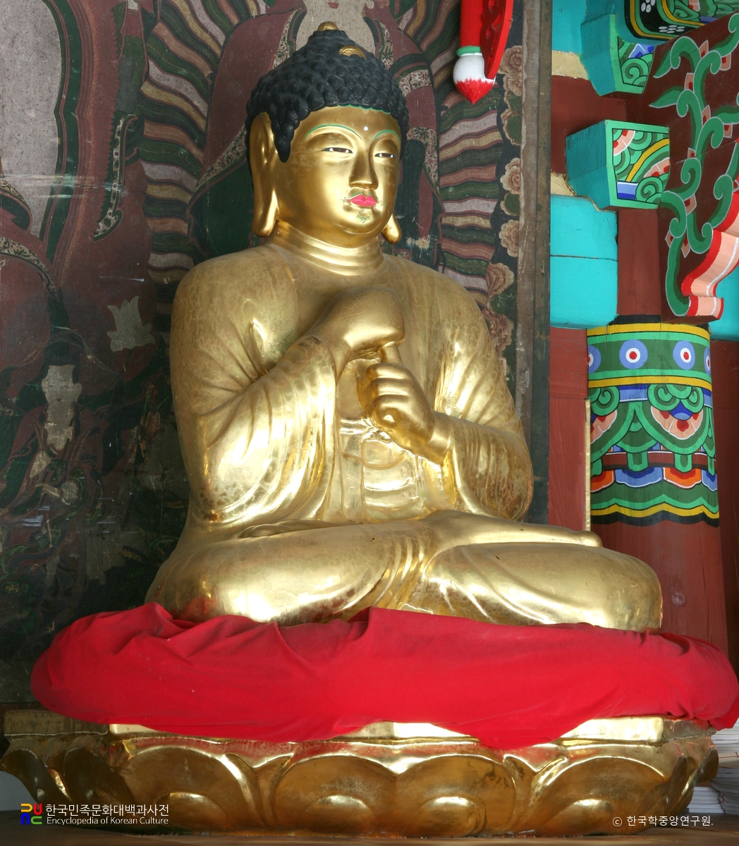 영주 비로사 석조비로자나불좌상 정측면