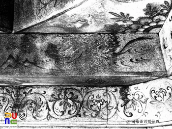 평안남도 강서 강서대묘 현실 동쪽 천장우 당초문