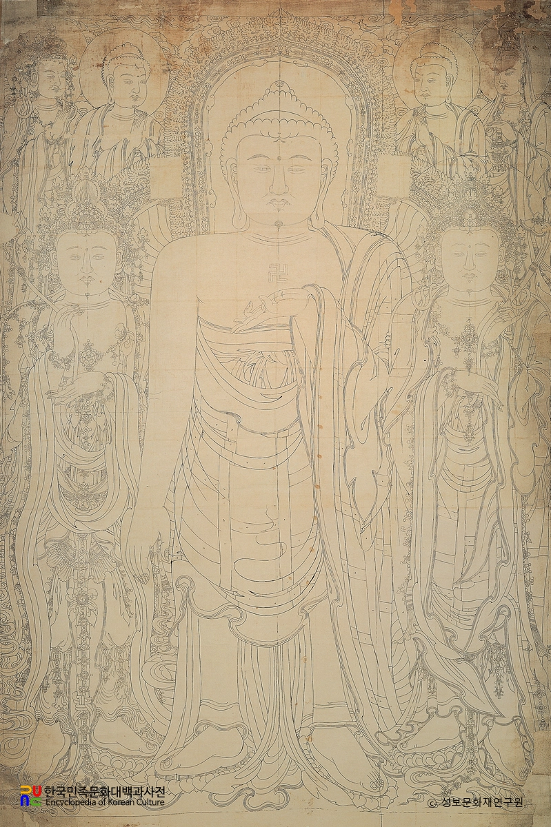 부안 개암사 영산회괘불탱 초본