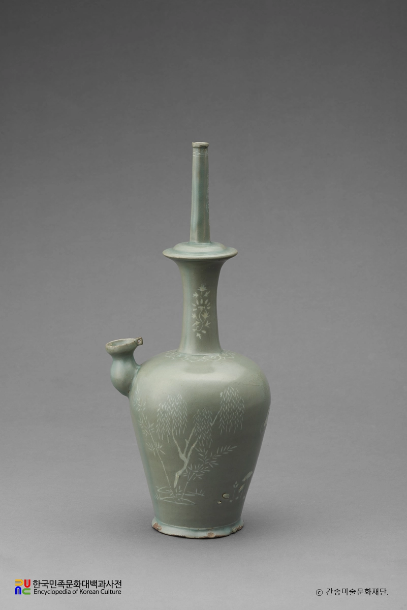 청자 상감연지원앙문 정병