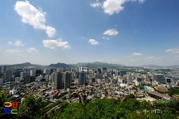남산에서 바라본 서울시