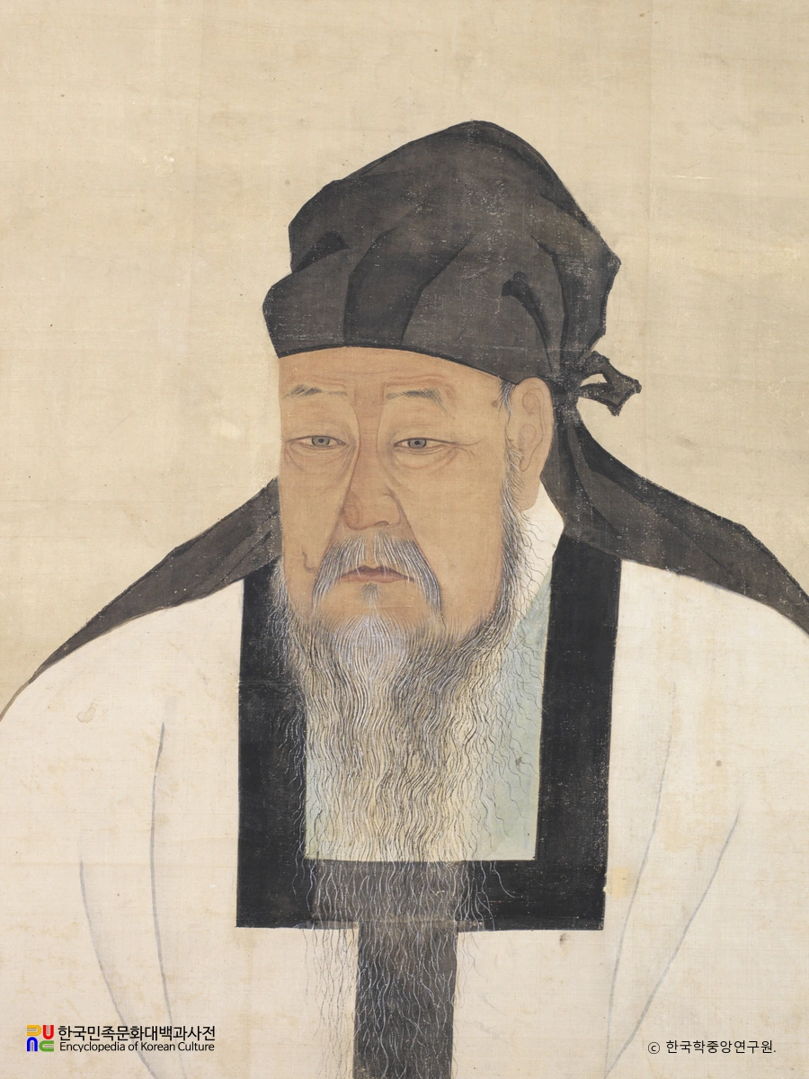 박세당 초상 부분