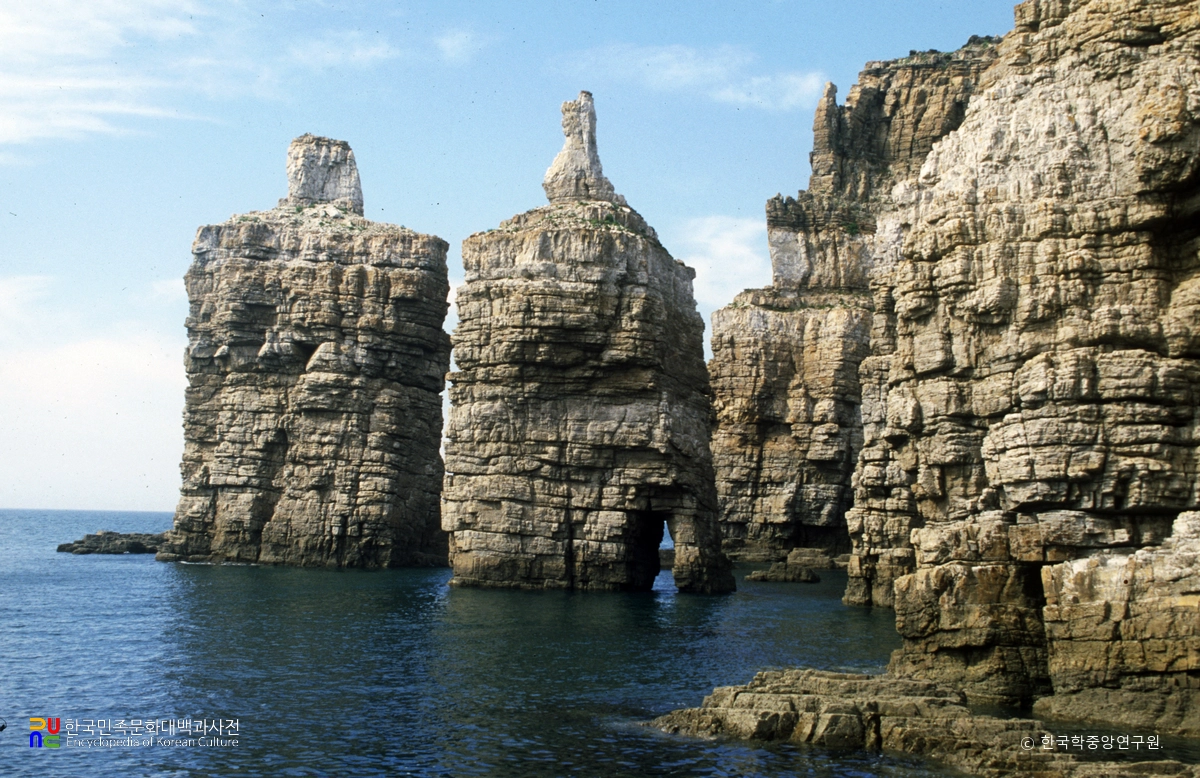 옹진 백령도 두무진 기암