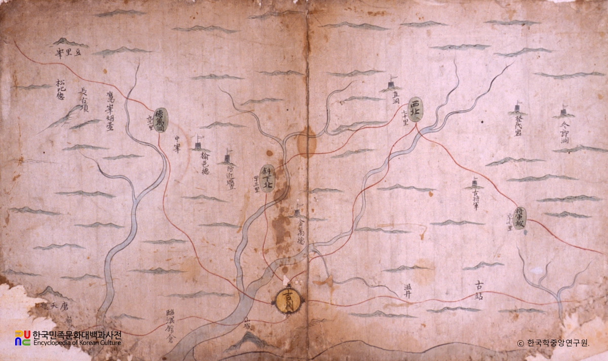 유성룡 종가 유물 중 유성룡 유물 - 동국지도 서애선생 수택본