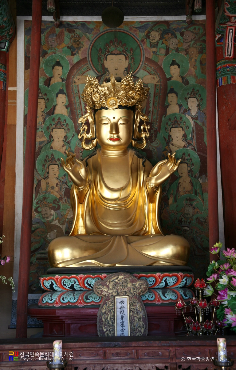 구례 화엄사 목조비로자나삼신불좌상 중 노사나