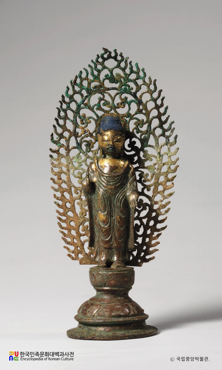 익산 왕궁리 오층석탑 사리장엄구 중 청동여래입상