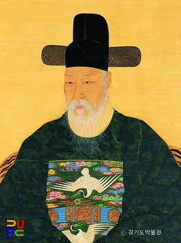 김유 초상 부분