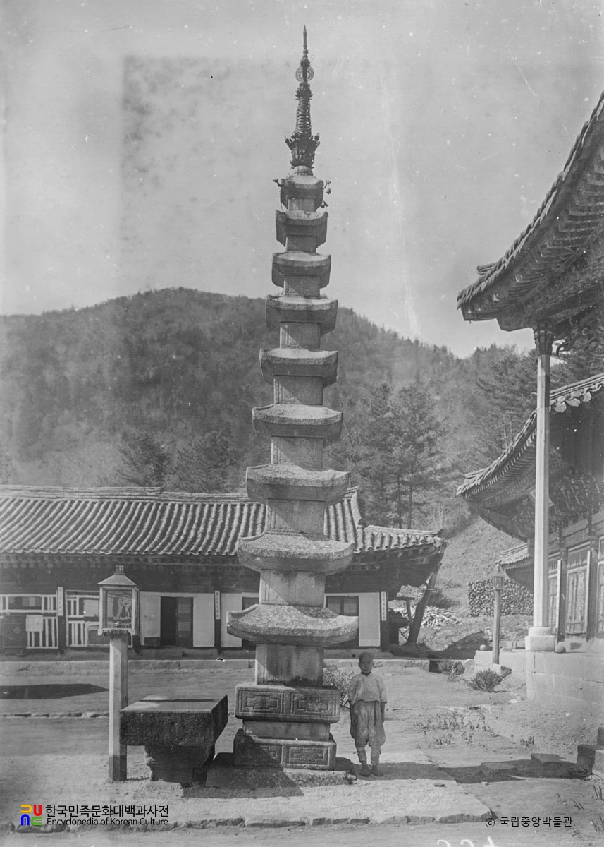 강원 고성 유점사 구층석탑 좌측면