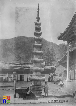 강원 고성 유점사 구층석탑 좌측면