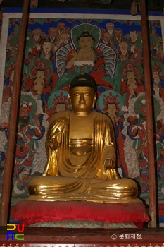 논산 m 2 슬롯 소조석가여래삼불좌상 중 약사여래좌상