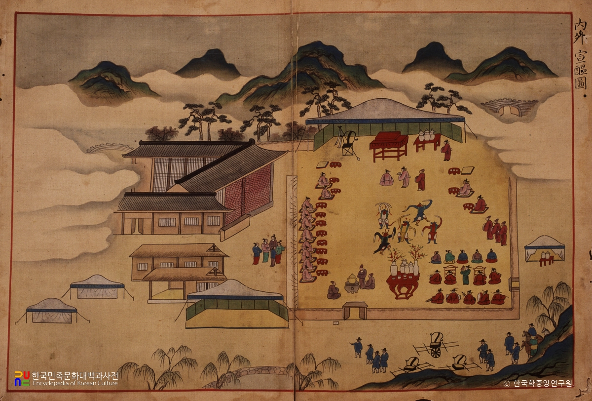 이경석 궤장 및 사궤장 연회도 화첩 중 내외선온도