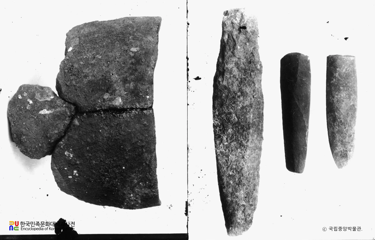 부산 영도 동삼동 패총 출토 석창, 석추 등