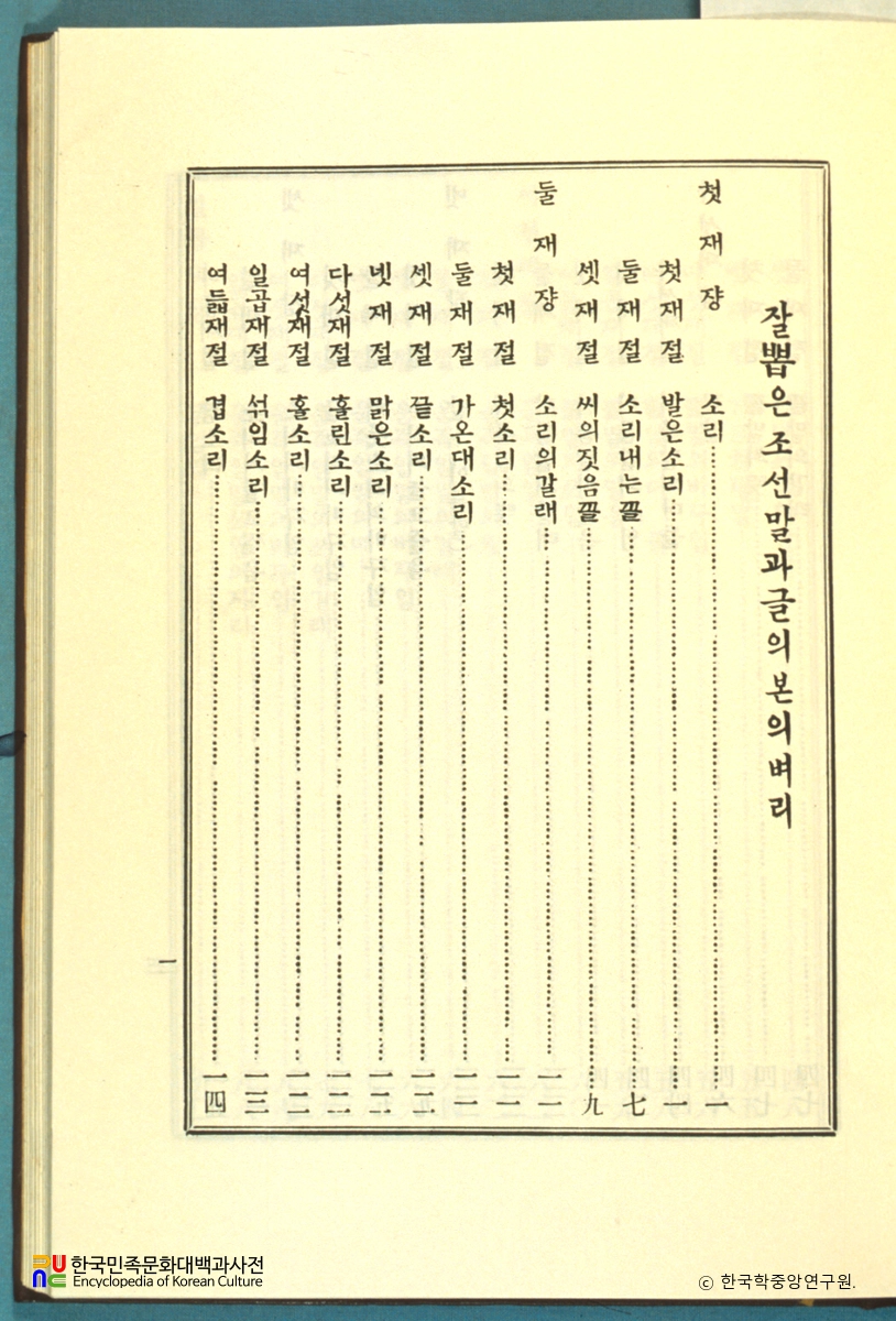 잘 뽑은 조선말과 글의 본