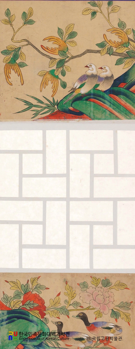 화조도 병풍 제4폭