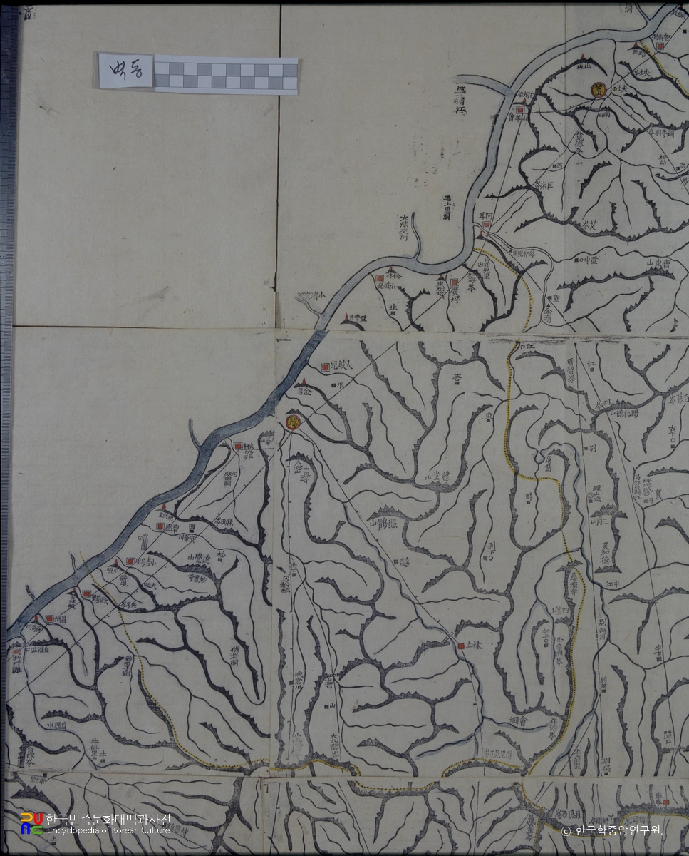 대동여지도 중 평안북도 벽동 부분