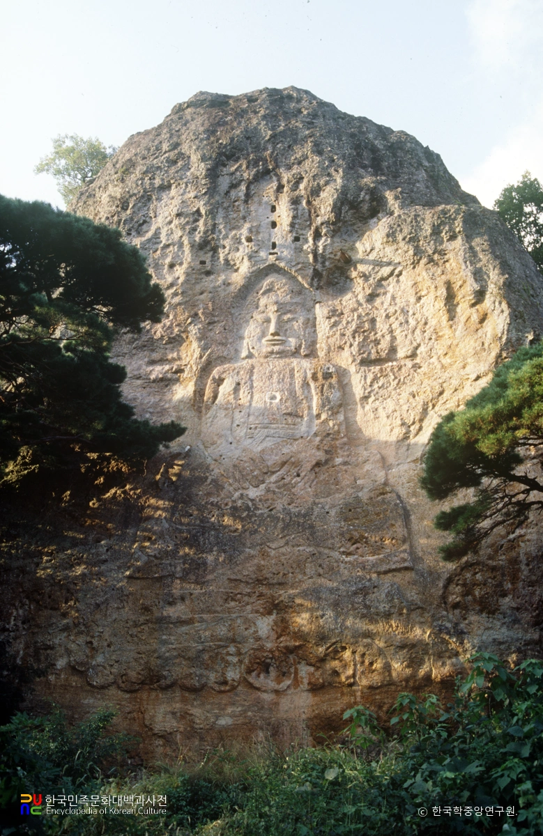 고창 선운사 동불암지 마애여래좌상 전경