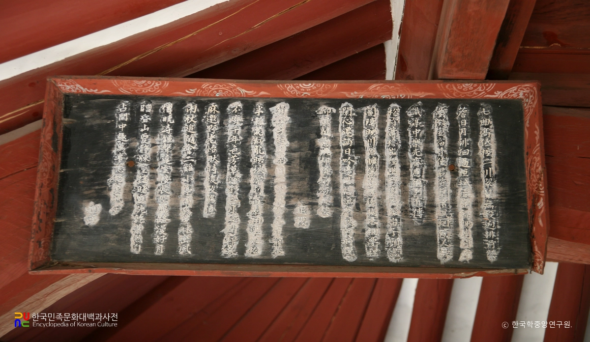 담양 면앙정의 현판