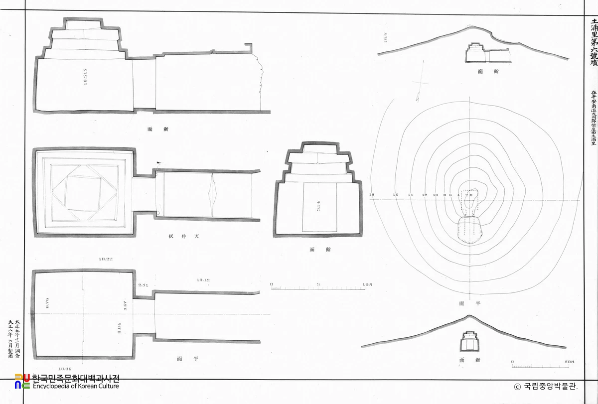평남 대동 토포리 금사총 실측도
