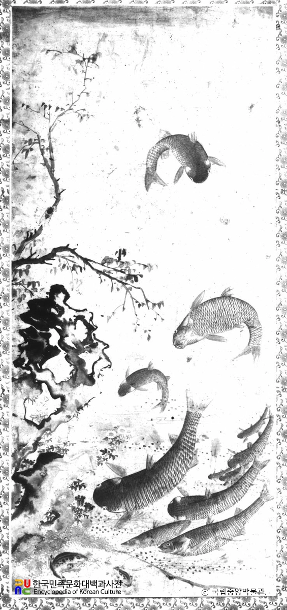 장한종필 어개도 8폭 중 1폭