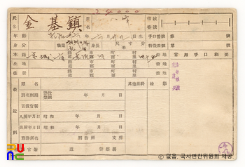 일제 주요감시대상 인물카드 김기진(金基鎭)_01_후면