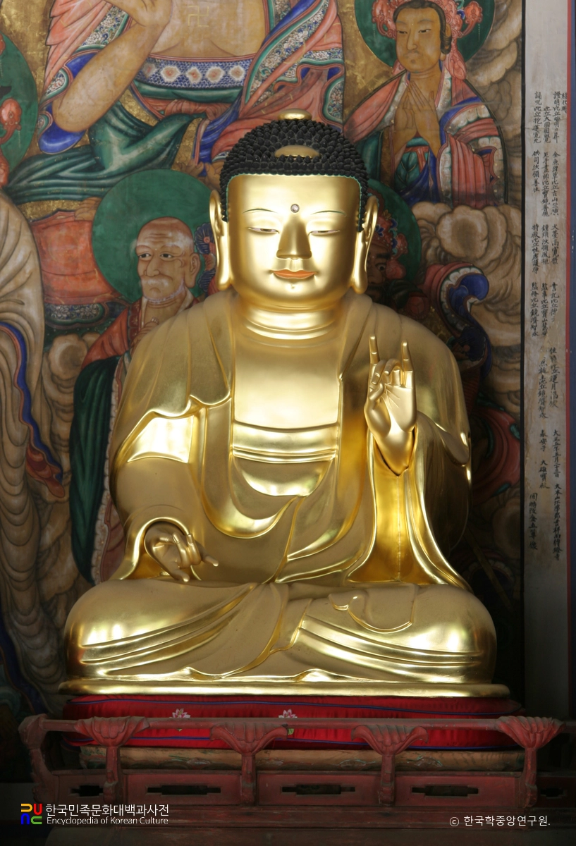 강화 전등사 목조석가여래삼불좌상/약사여래