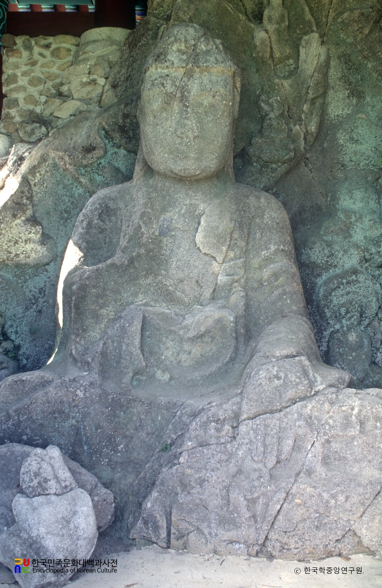 봉화 북지리 마애여래좌상 정면