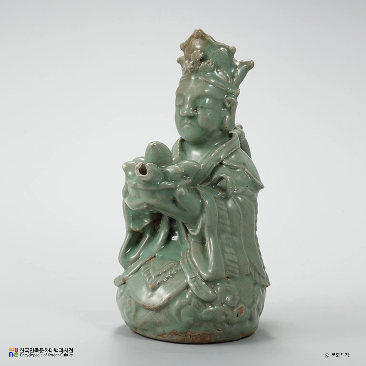 청자 인물형 주전자