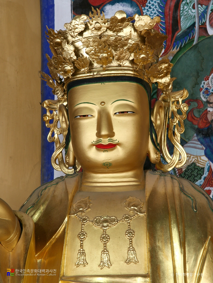 진도 쌍계사 목조삼존불좌상 보현