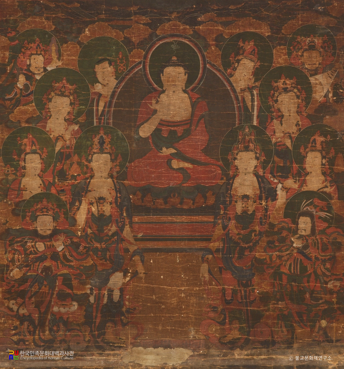 통도사 건륭17년명 아미타후불탱