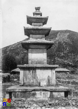 산청 단속사지 동 삼층로아 슬롯 정면