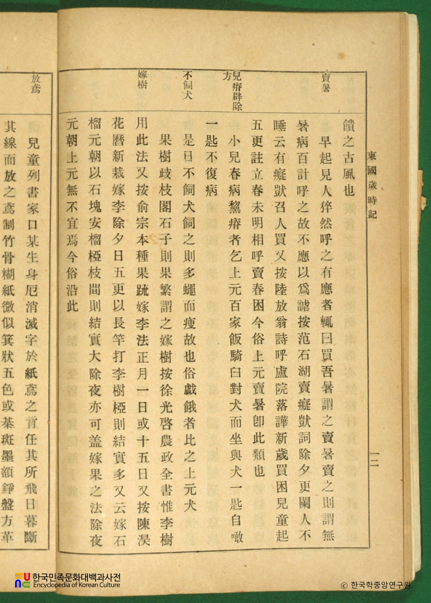 동국세시기 / 백가반