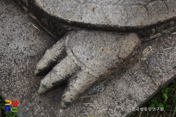 밀양 영원사지 보감국사 묘응탑비 귀부 앞발