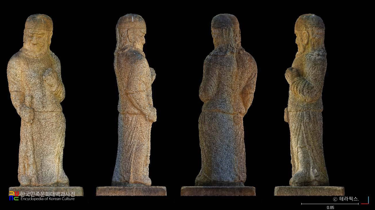 경주 원성왕릉 석상 및 석주 일괄 중 무인석