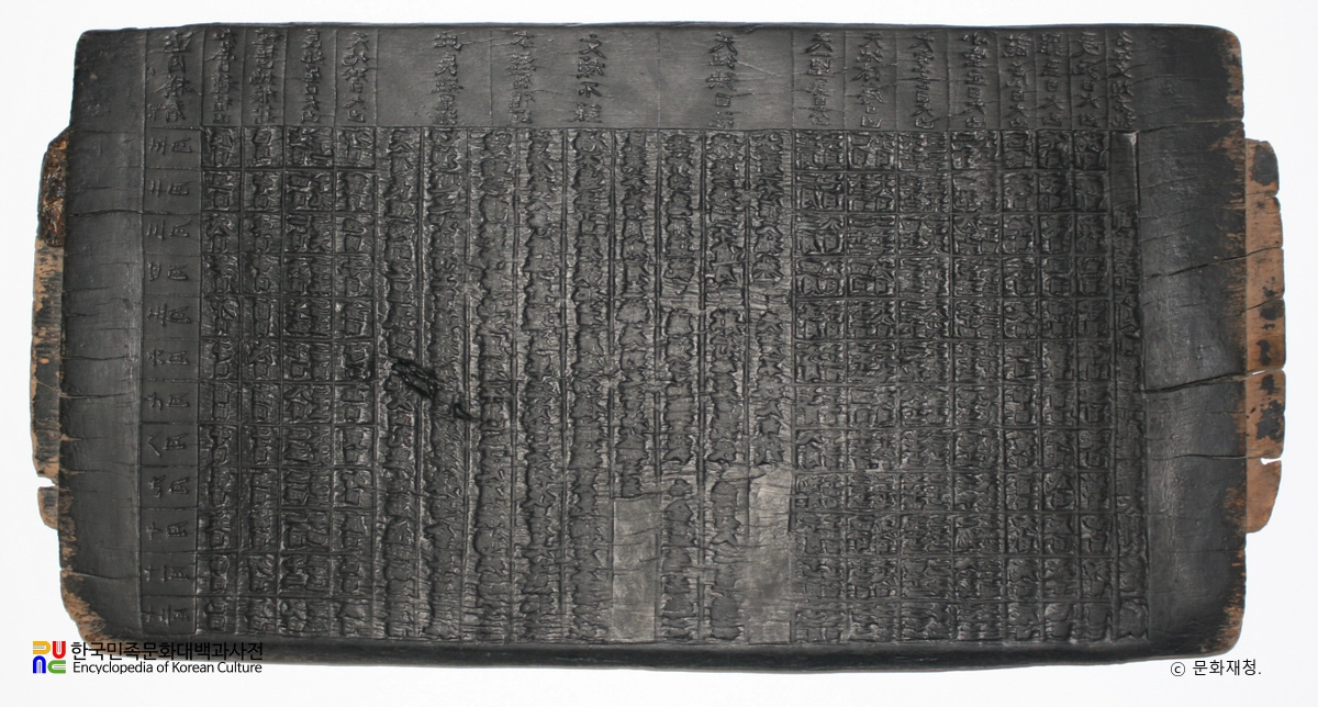 길흉축월횡간 고려목판의 흉일면