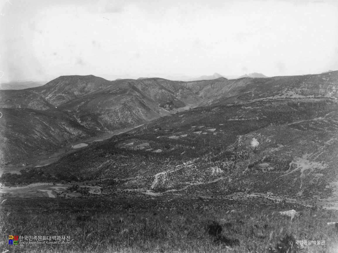 평양 대성산성 내부 전경
