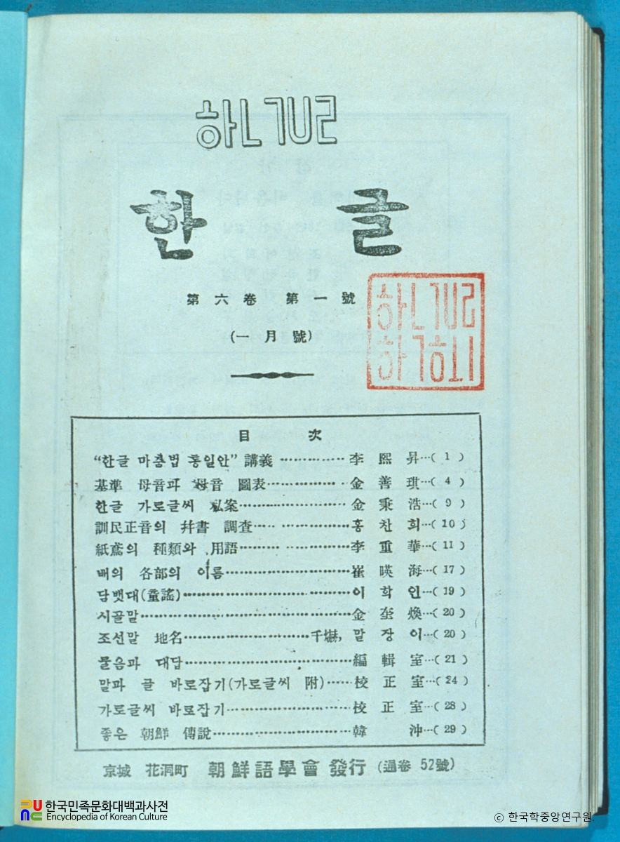 한글맞춤법통일안강의