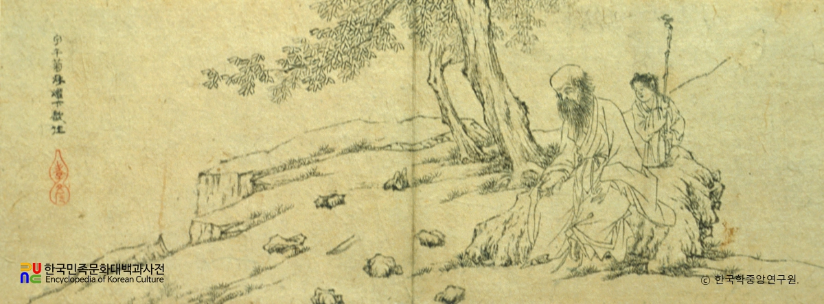 해남 윤씨 가전 고화첩 일괄 / 고사인물도