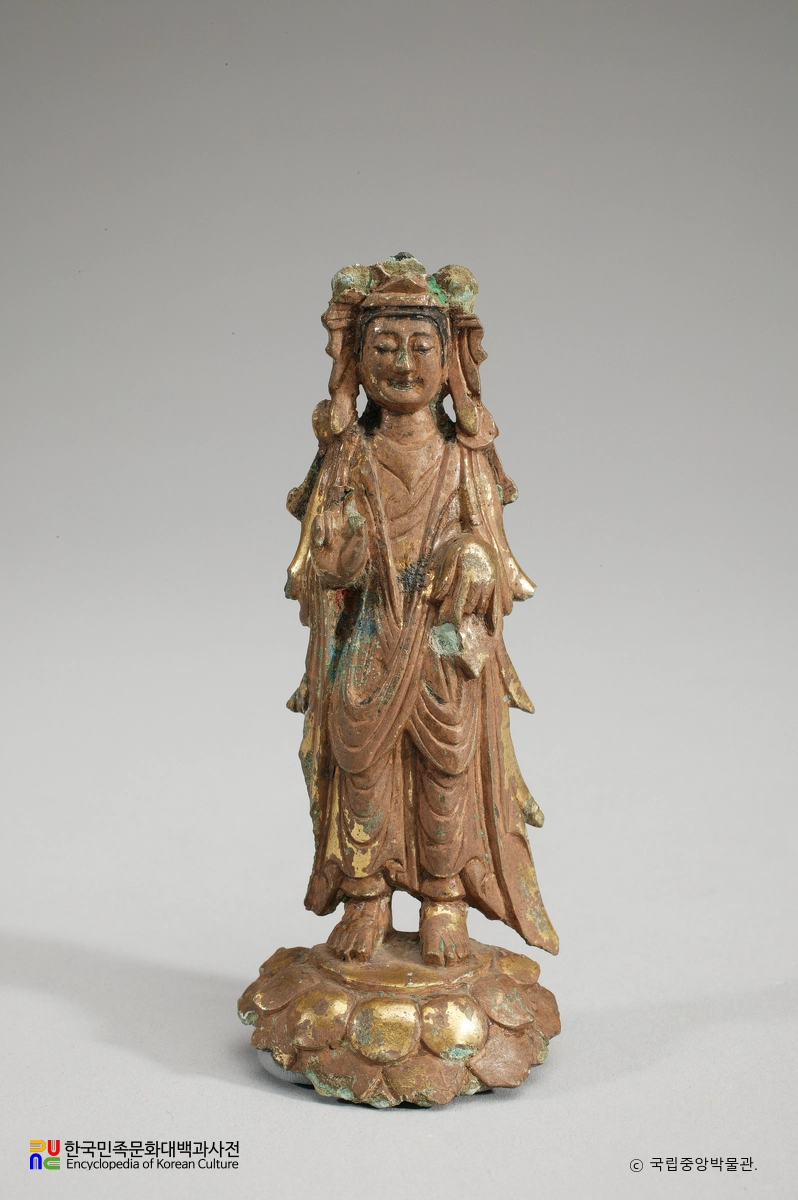 부여 군수리 금동 보살 입상