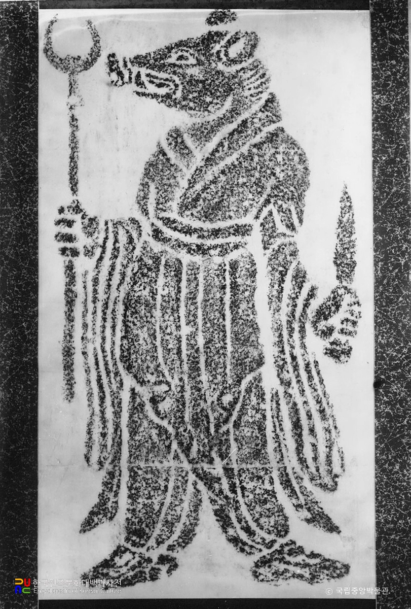 경북 경주 김유신묘 십이지 호석 해상 탁본(탑본)