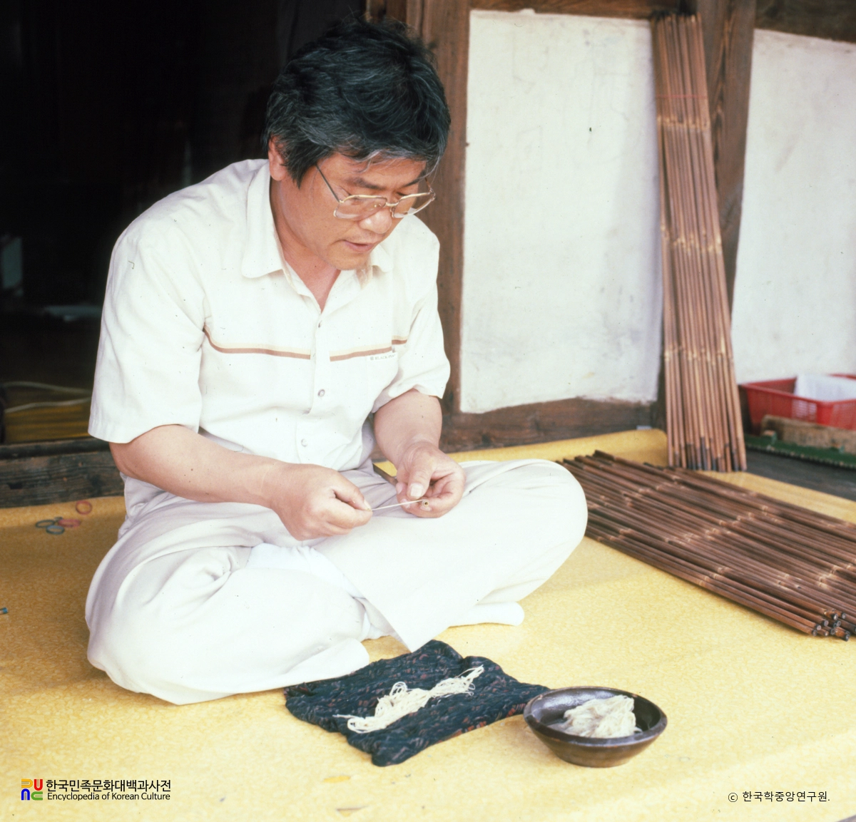 화살 제조공정 / 9 쇠심 감기